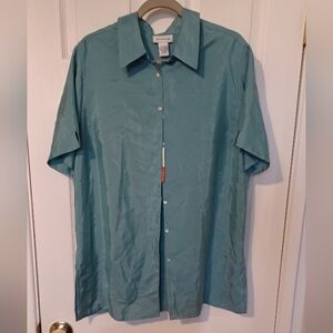 Avenue Silk Button Down Blouse 14/16